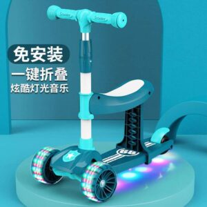 3-in-1 Foldable Kick Scooter with Seat