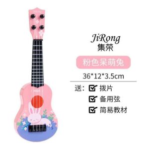 Miniature Pastel Pink Acoustic Guitar